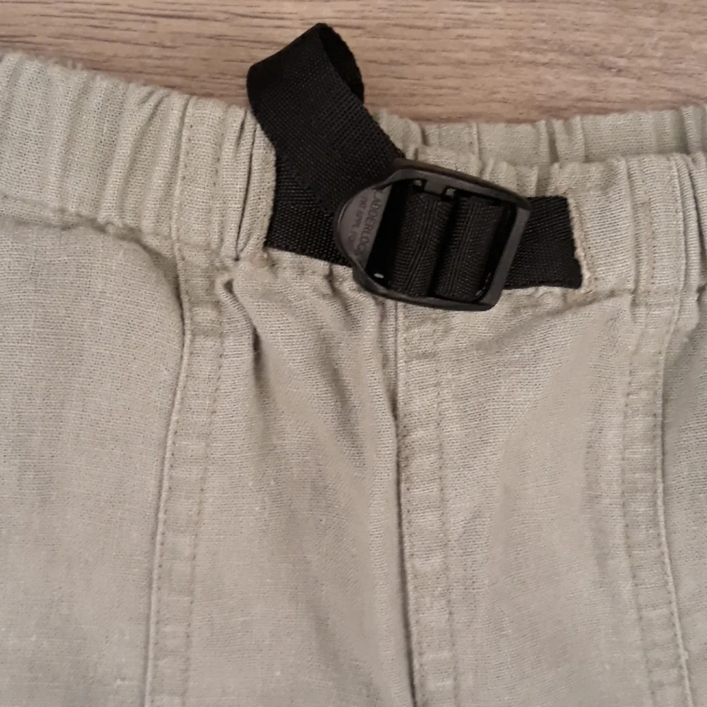 1999 PATAGONIA Rare HEMP Olive Beige Weave L Mens Hiking Casual Shorts 57175 Y2K